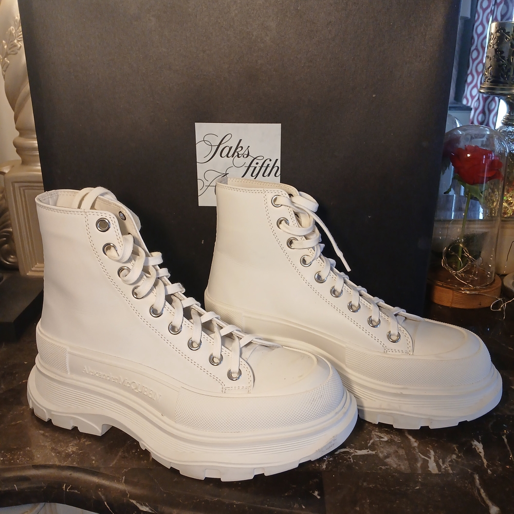 Alexander McQueen White Platform Sneakers